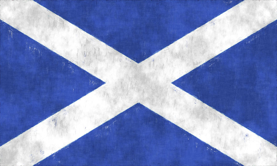 Scotland Flag Digital Art by World Art Prints And Designs