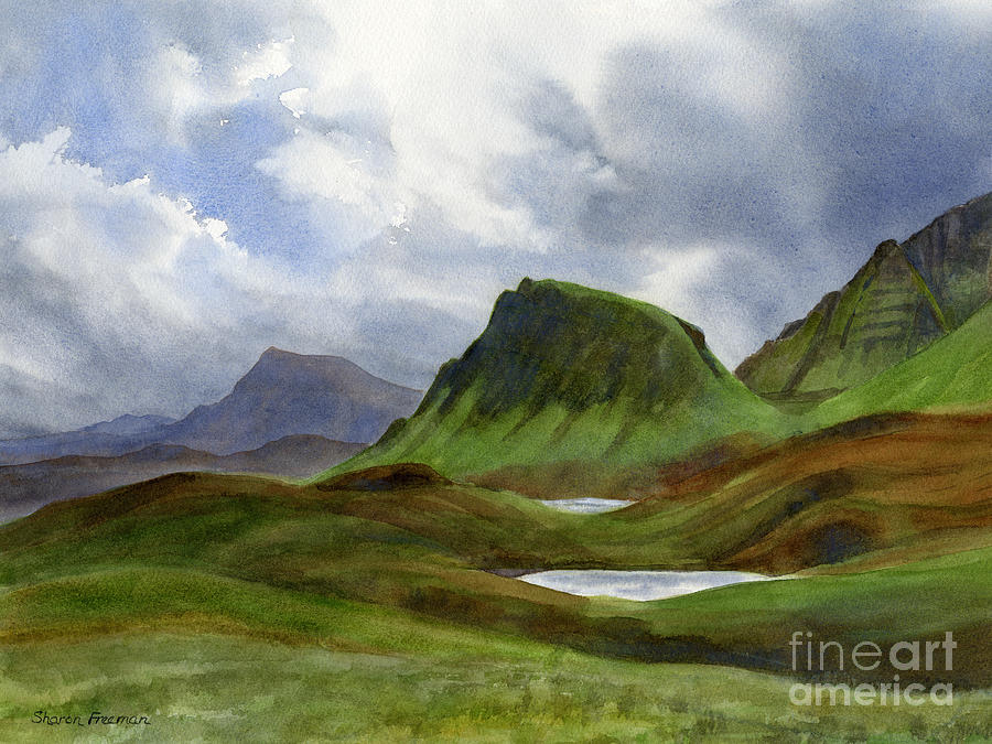 Scotland Highlands Landscape Painting by Sharon Freeman
