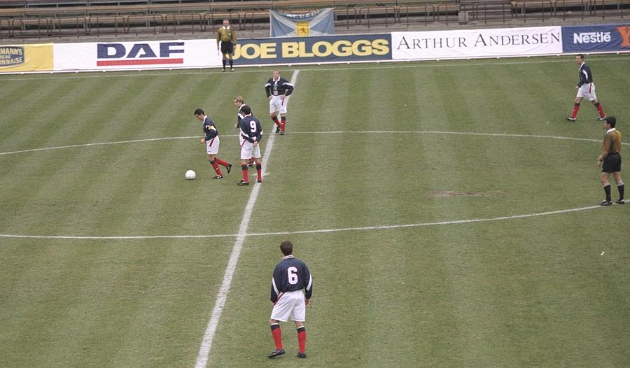 Scotland kick off for only three seconds worth of play Photograph by Ben Radford