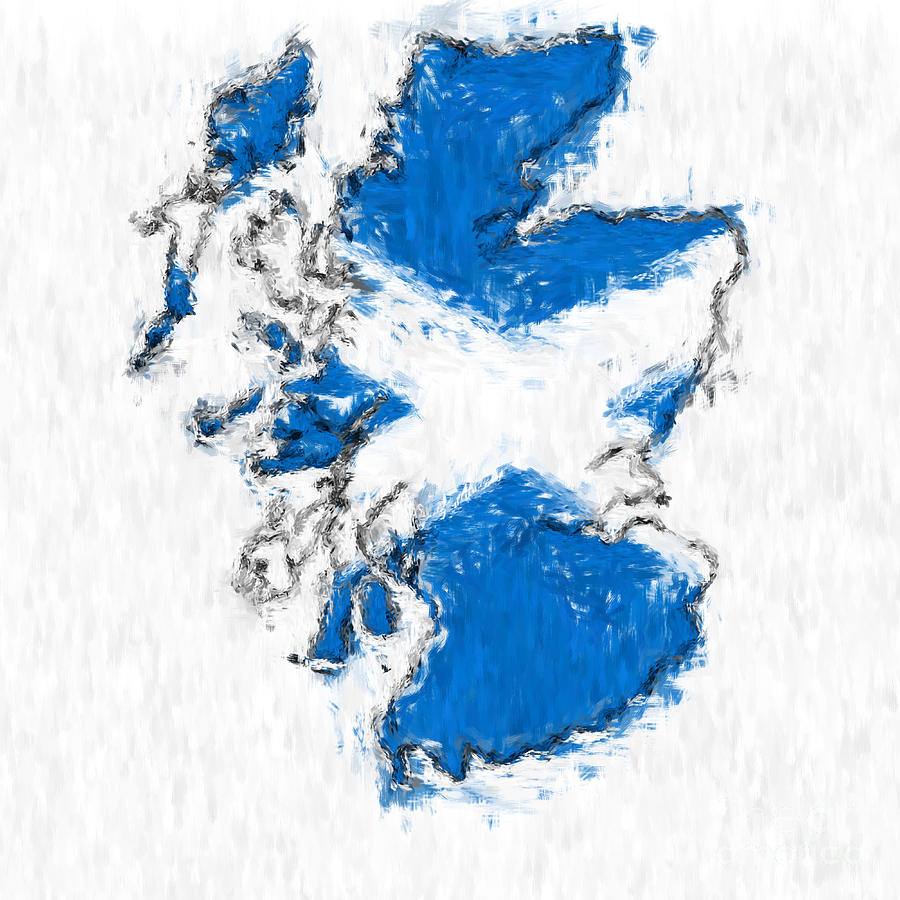 Scotland Painted Flag Map Photograph by Antony McAulay