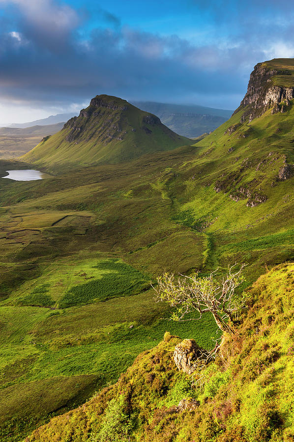 Scotland Wild Landscape Golden Light Photograph by Fotovoyager