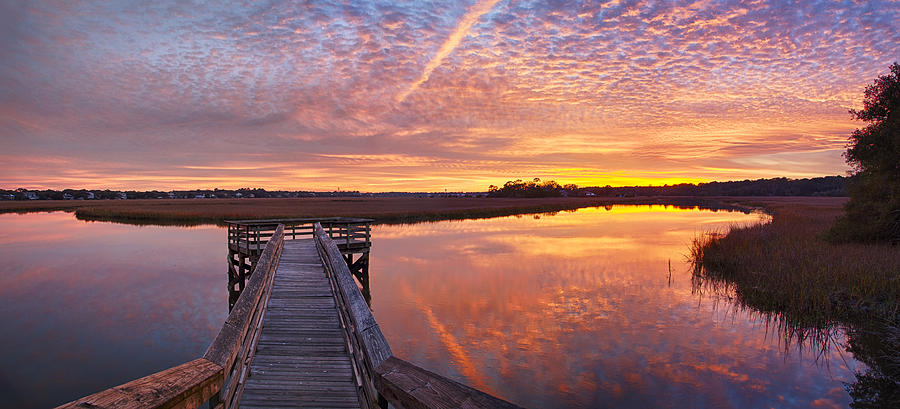 Scott Creek Sunset Panorama 04 Photograph by Jim Dollar