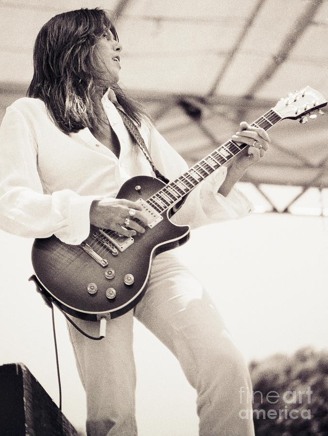 Scott Gorham of Thin Lizzy Black Rose tour at Day on the Green, Oakland CA 7-4-79 Photograph by Daniel Larsen