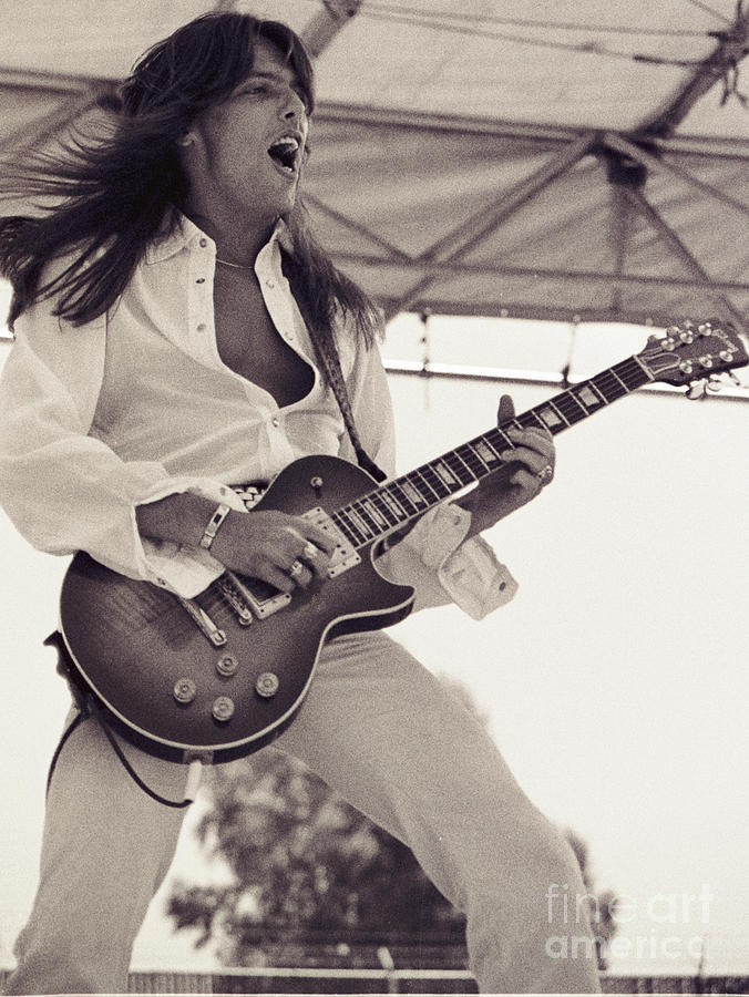 Scott Gorham of Thin Lizzy Black Rose tour at Day on the Green 4th of July 1979  Photograph by Daniel Larsen