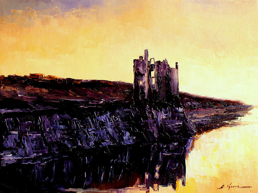 Scottish castle impression Painting by Luke Karcz