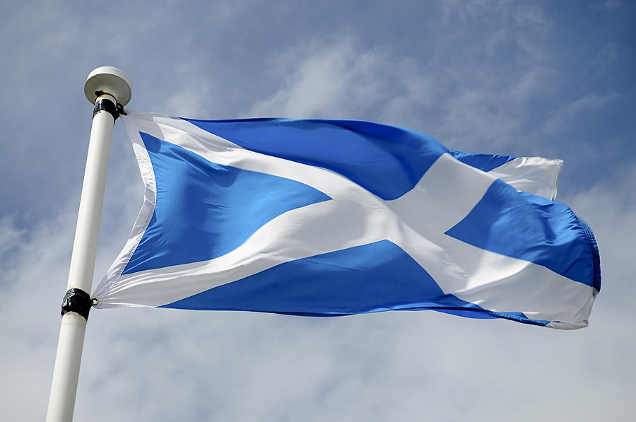 Scottish Flag in Wind Photograph by Georgeclerk