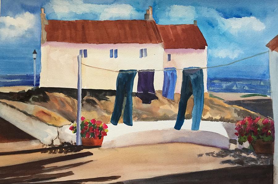 Scottish Laundry Painting by Mary Gorman