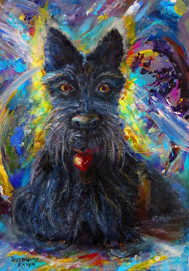 Scottish Terrier Leif Painting by Bernadette Krupa