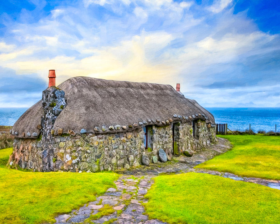 Scottish Thatched Cottage On Skye Photograph By Mark Tisdale