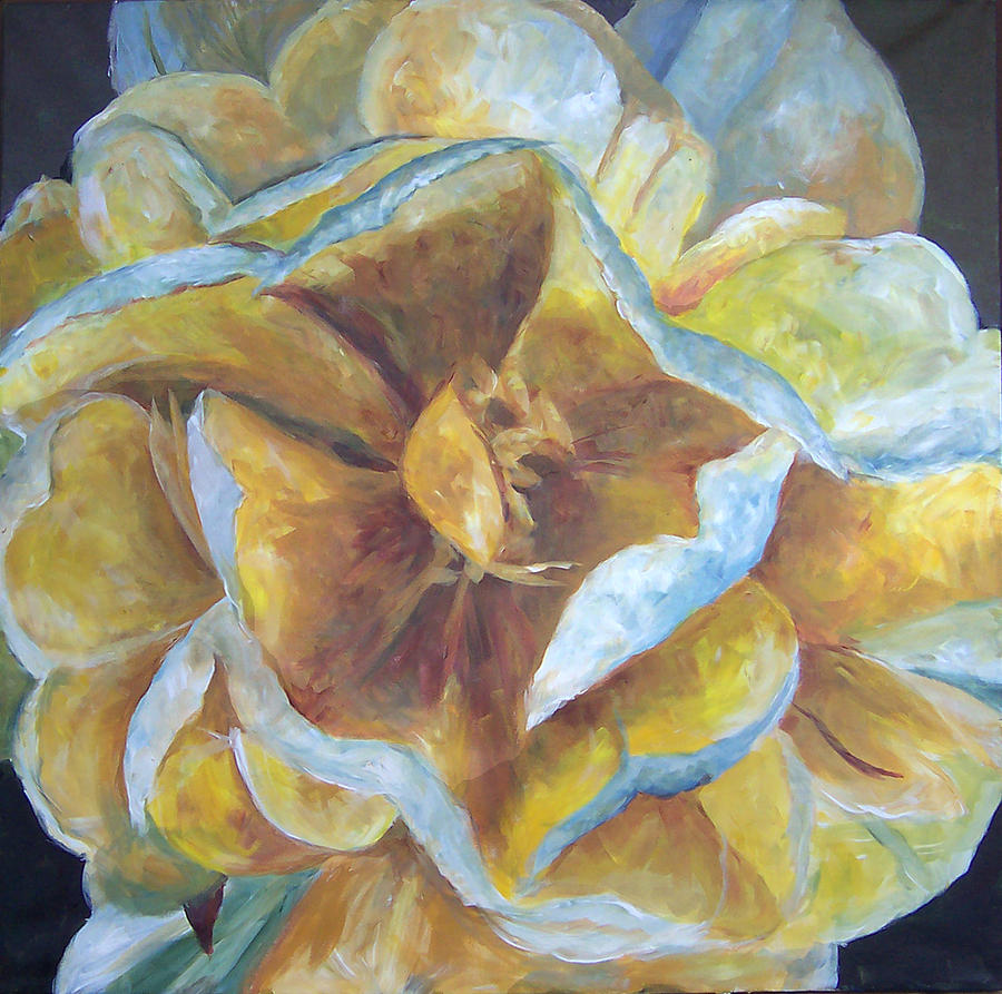 Scotts Yellow Rose Painting by Susan Moore