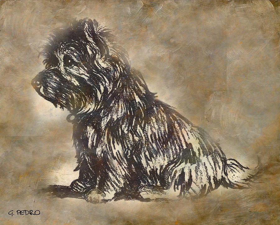 Scotty Dog Painting by George Pedro
