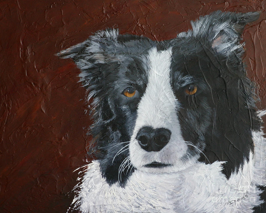 Dog Painting - Scout by Diana Mahnke