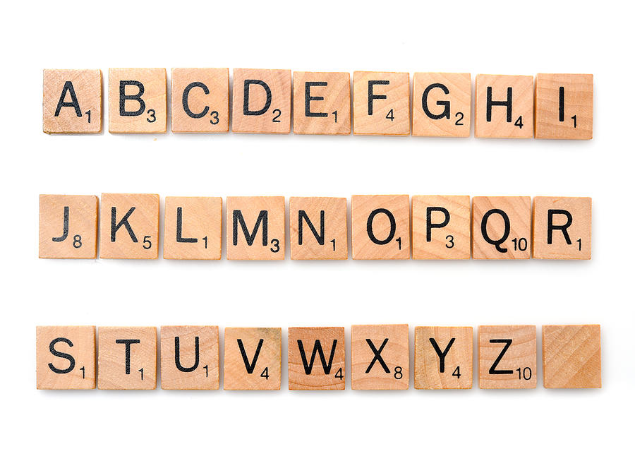 Scrabble complete alphabet Photograph by Juanmonino