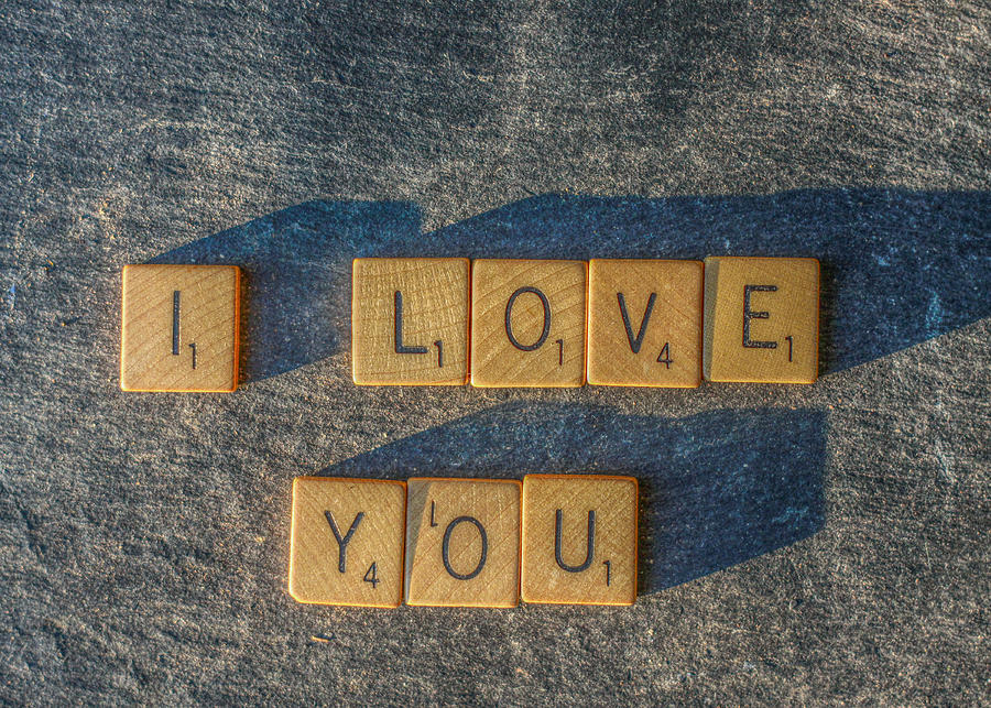 Scrabble I Love You Photograph by Randy Steele