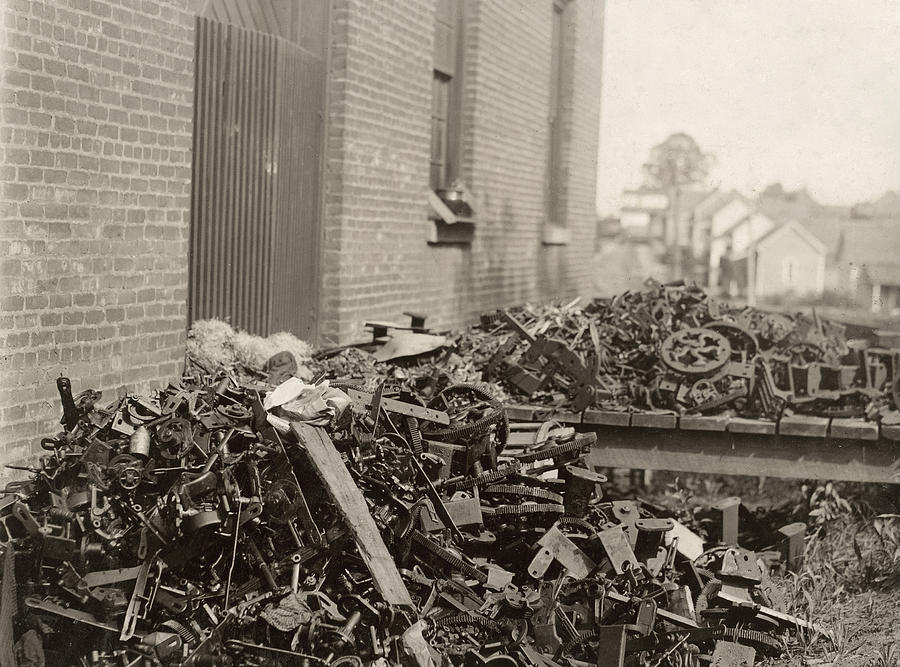 Scrap Machinery, 1912 Photograph by Granger