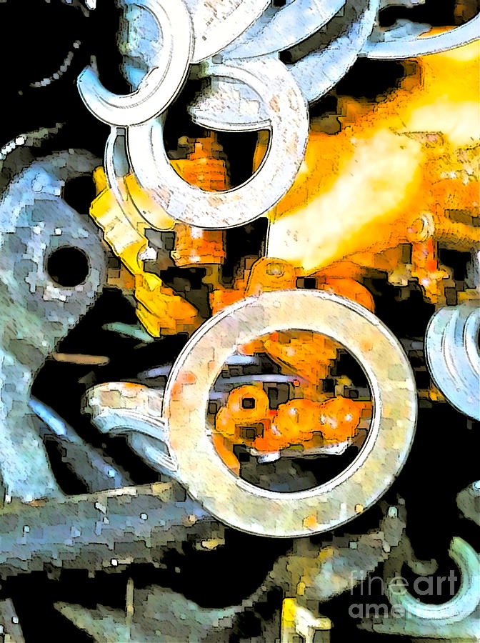 Abstract Photograph - Scrap Metal Junkie by Gwyn Newcombe