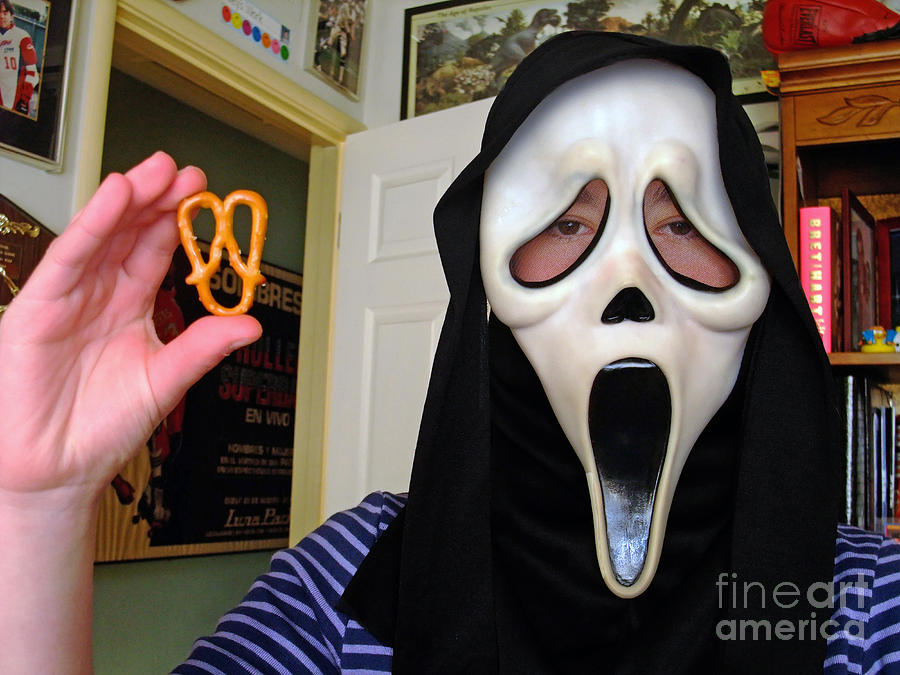 Halloween Photograph - Scream and the Scream Pretzel by Jim Fitzpatrick