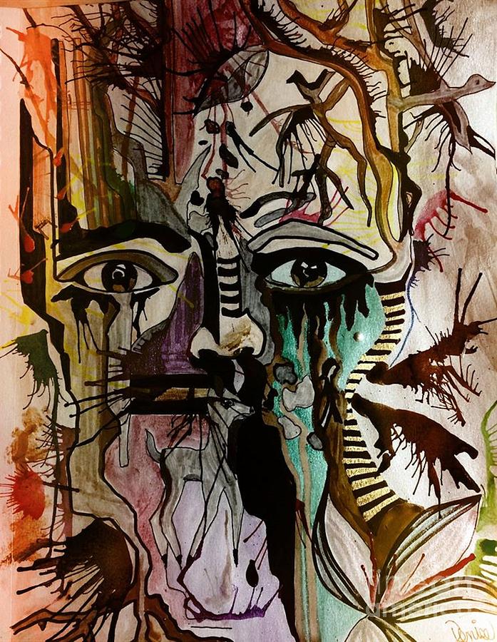 Scream Painting by Denise Tomasura