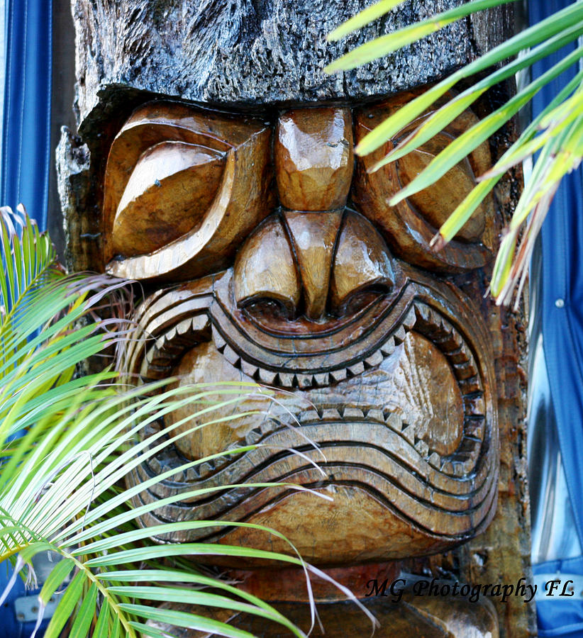 Tropical Photograph - Screaming Tiki by Marty Gayler Tropical Photograph - Screaming Tiki by Marty Gayler