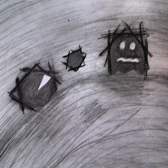 Sketch Photograph - #scribble #pacman #drawstagram #drawing by Chuck Caldwell