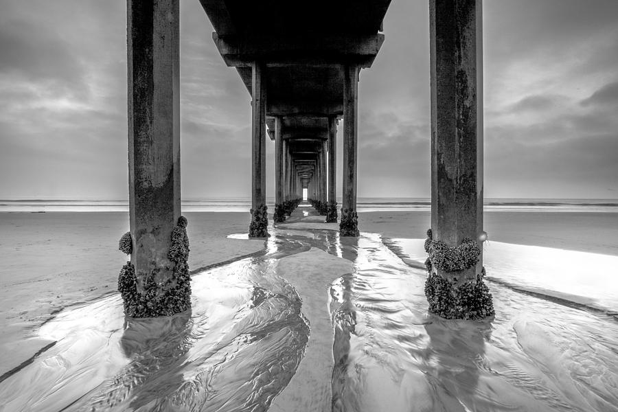 Scripps Pier Photograph - Scripps Pier Black and White by Robert Aycock Scripps Pier Photograph - Scripps Pier Black and White by Robert Aycock