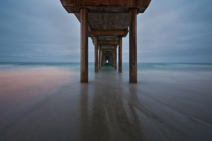 San Diego Photograph - Scripps Pier Soft Blue by Peter Tellone