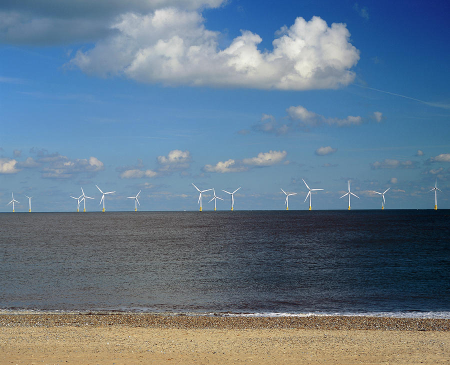 Scroby Sands Offshore Wind Farm Photograph By Martin Bond Science Photo 