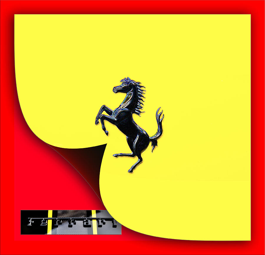 Scuderia Ferrari Symbol Digital Art by Maj Seda