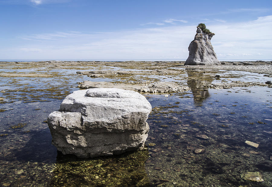 Sculpted rock on Naked Isld Photograph by Arkady Kunysz