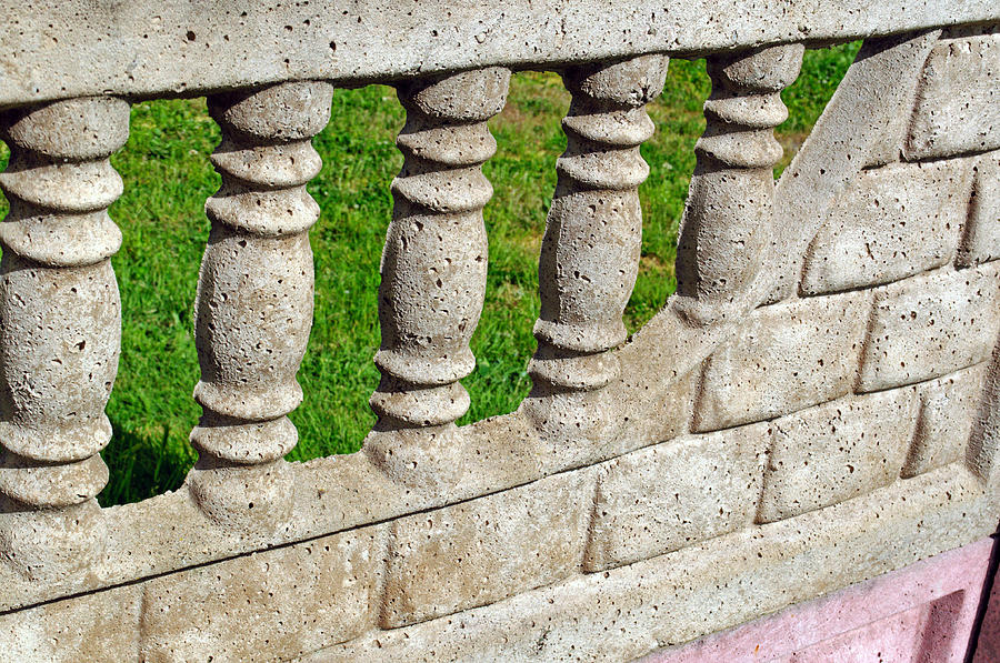 Sculpted Spiral Concrete Retaining Fence Photograph by Tikvahs Hope