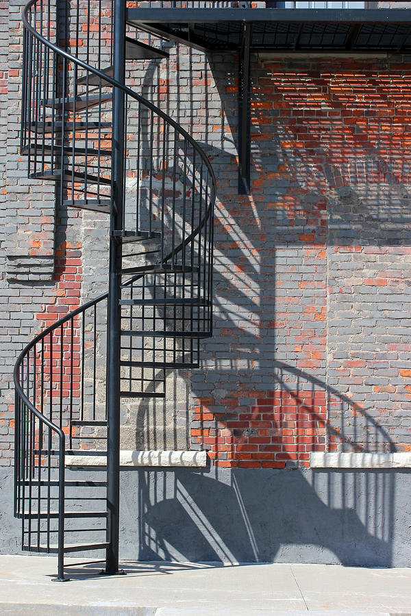 Fire Escape Photograph - Sculptural Architecture 3 by Mary Bedy
