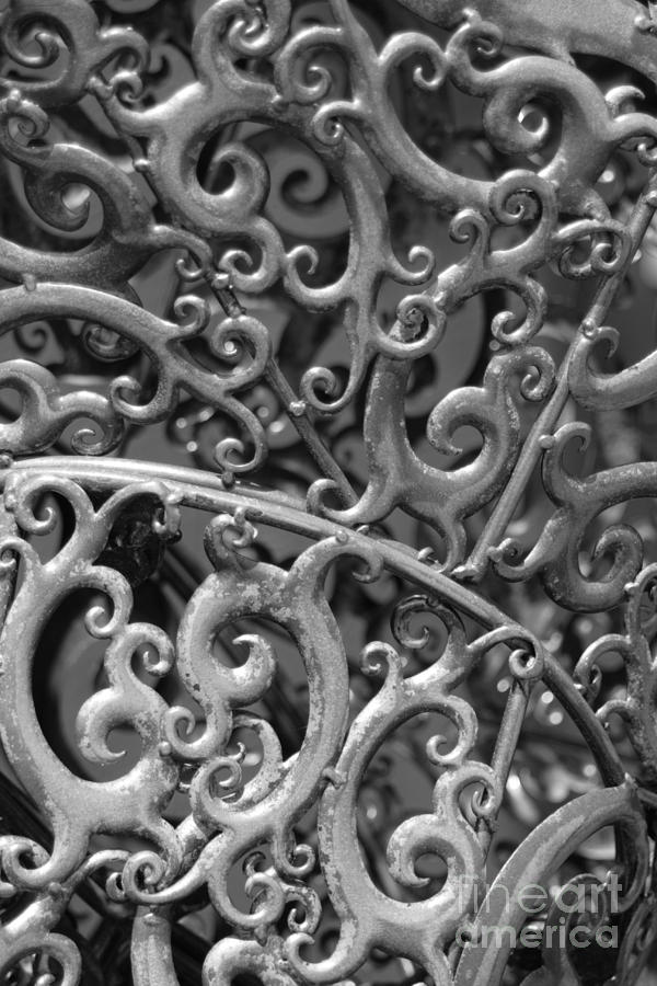 Sculpture Detail Vertical BW Photograph by Barbara Bardzik