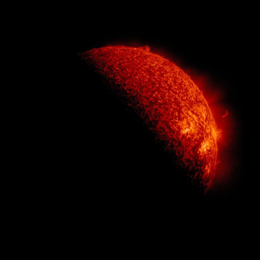 SDO view of the Sun eclipsed by Earth Photograph by Science Photo Library