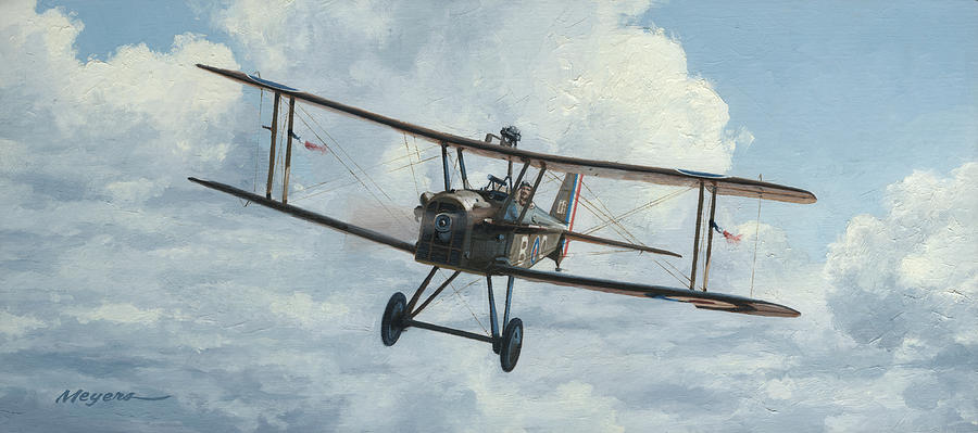 Airport Painting - SE5a 1918 by Wade Meyers