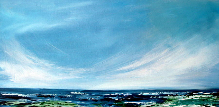 Sea and Sky Painting by Katy Hawk