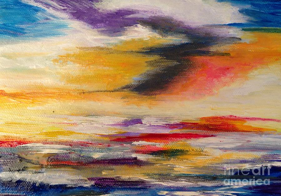 Sea and Sky V Painting by Karen  Ferrand Carroll