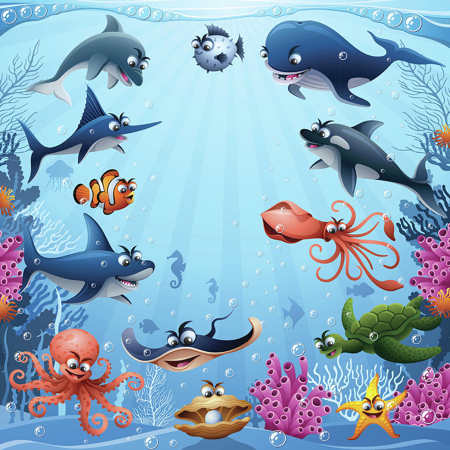 Sea Animals by Alonzodesign