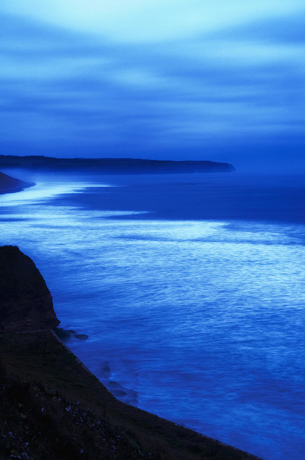 Sea At Dusk, Whitby,north Yorkshire,uk Photograph by Chris Parker