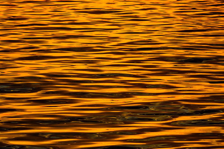 Sea at sunset water shining Photograph by Brch Photography