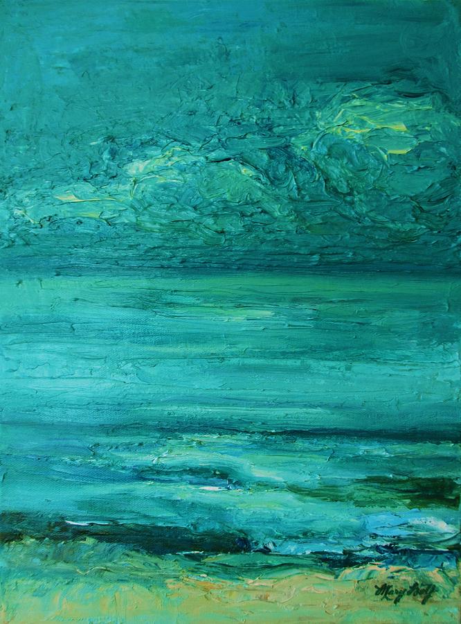 Sea Blue Painting by Mary Wolf