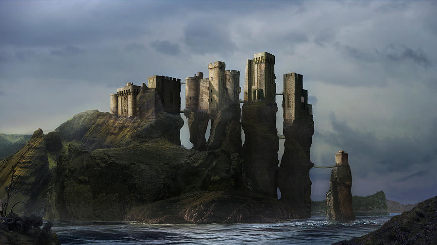 Sea Castle Digital Art by Virginia Palomeque