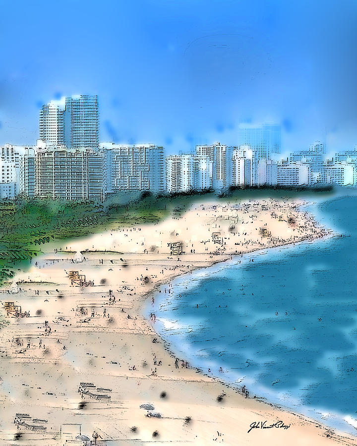 Sea City Digital Art by John Vincent Palozzi