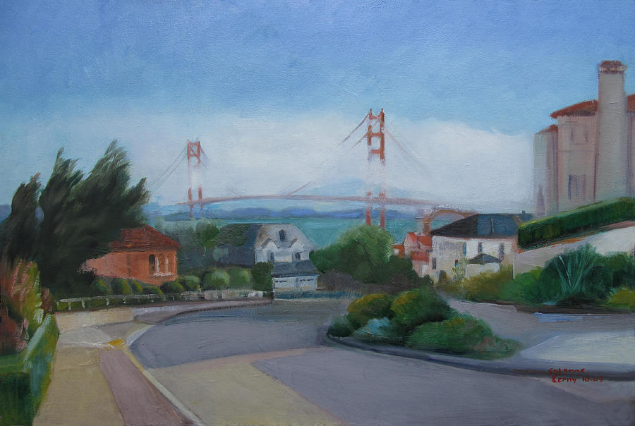 Sea Cliff Area San Francisco  Painting by Suzanne Giuriati Cerny