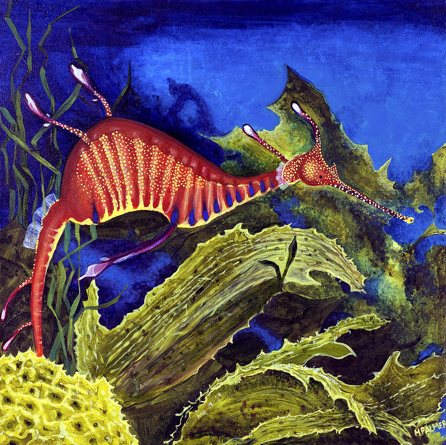 Sea Dragon Painting by Mary Palmer