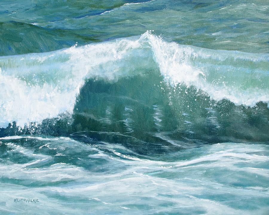Sea Foam Painting by Keith Wilkie