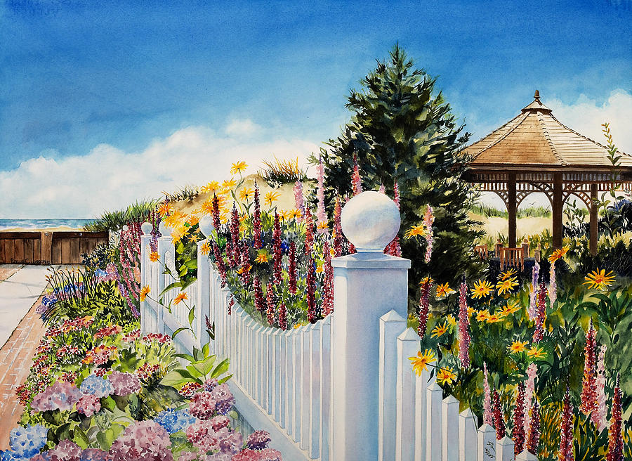 Sea Garden Walk Painting by Phyllis London