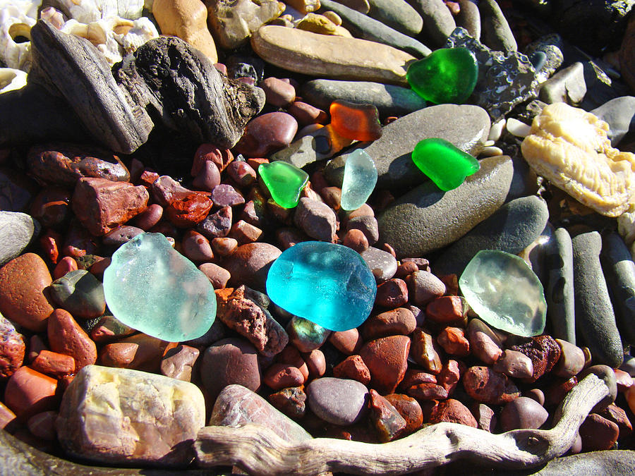 Sea Glass art prints Beach Seaglass Photograph by Patti Baslee - Fine ...