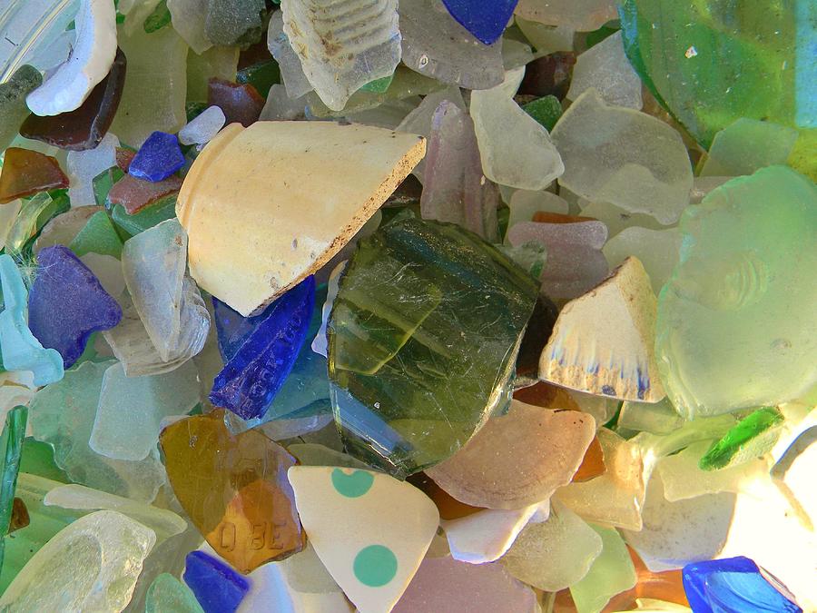 Sea Glass Collection in the Sun Photograph by Jean Goodwin Brooks