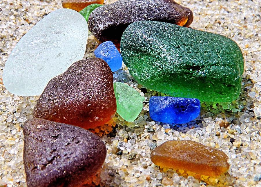 Sea glass collection Photograph by Janice Drew
