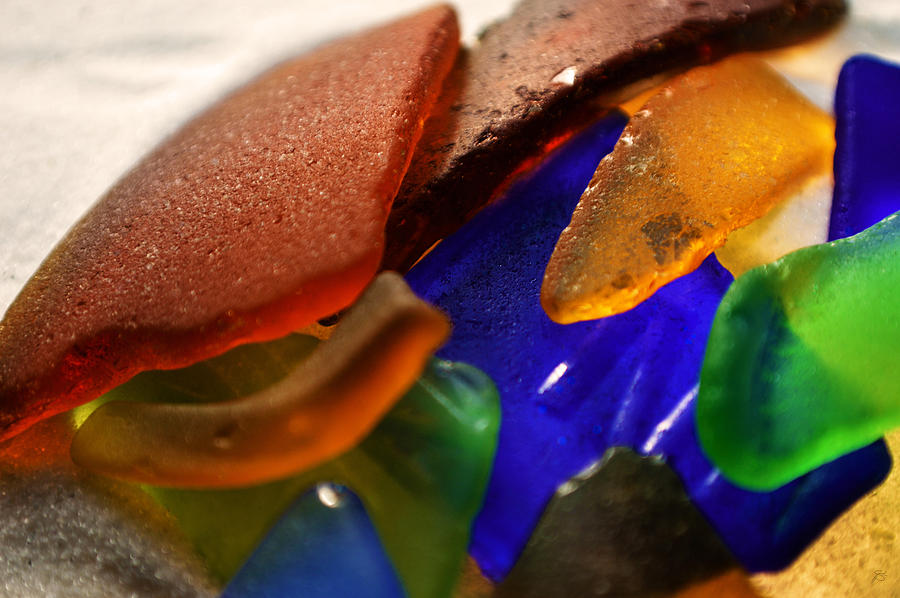Primary Colors Photograph - Sea Glass IV by Sherry Allen